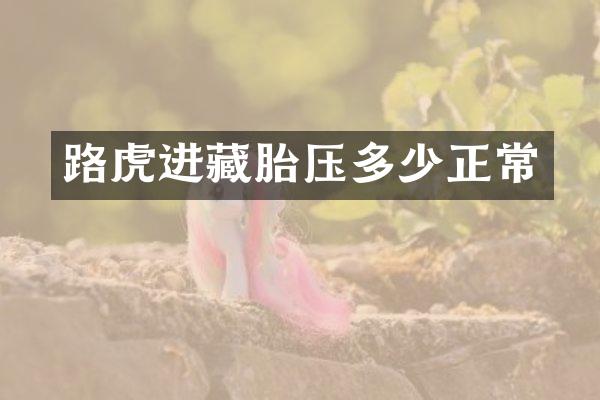 路虎进藏胎压多少正常