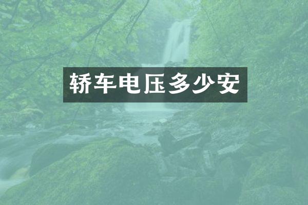 轿车电压多少安