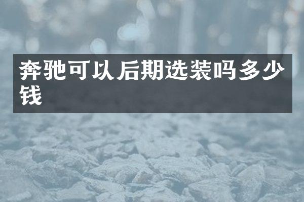 奔驰可以后期选装吗多少钱