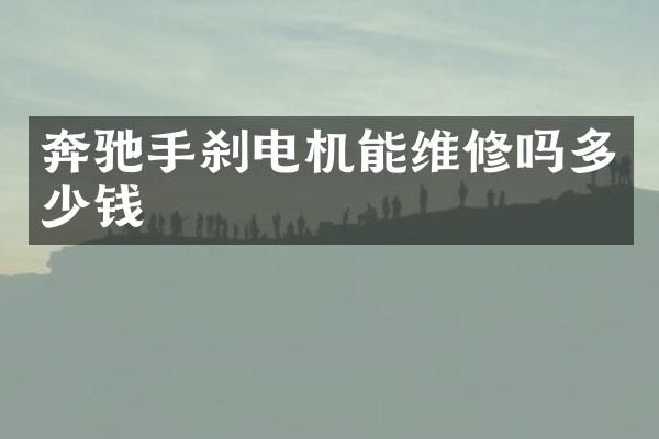 奔驰手刹电机能维修吗多少钱