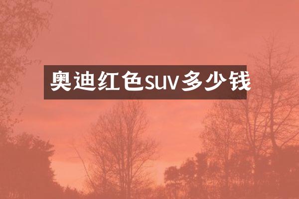 奥迪红色suv多少钱