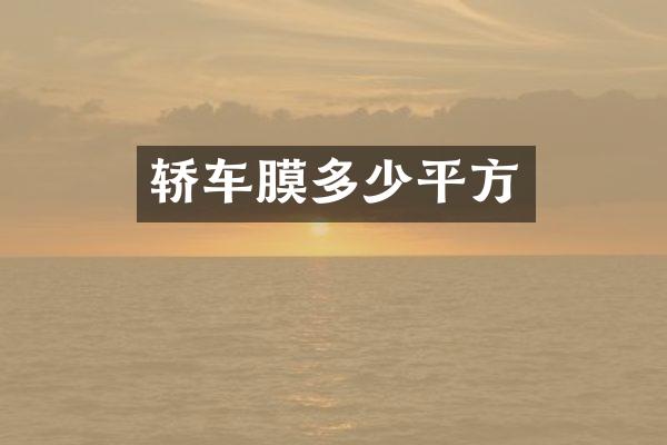 轿车膜多少平方