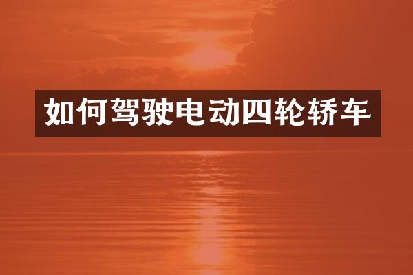 如何驾驶电动四轮轿车