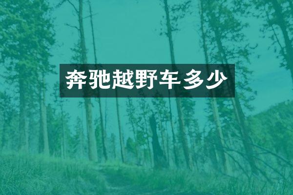 奔驰越野车多少