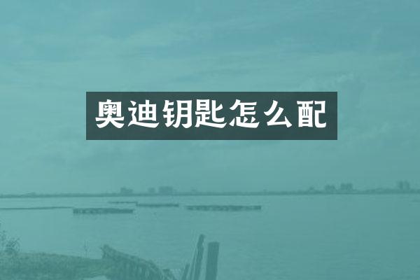 奥迪钥匙怎么配