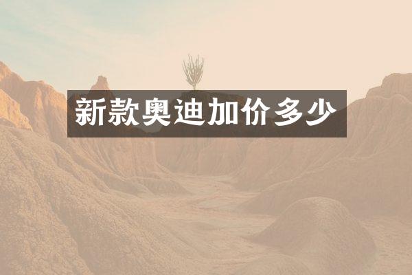 新款奥迪加价多少