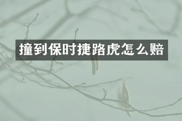 撞到保时捷路虎怎么赔