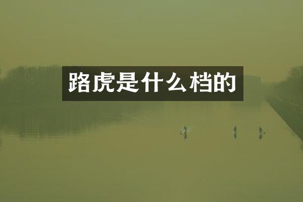 路虎是什么档的