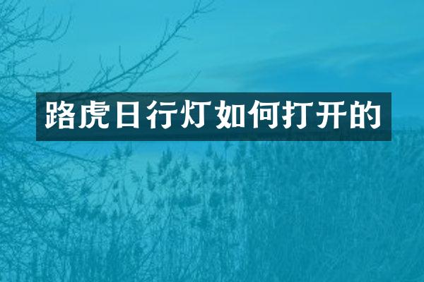 路虎日行灯如何打开的