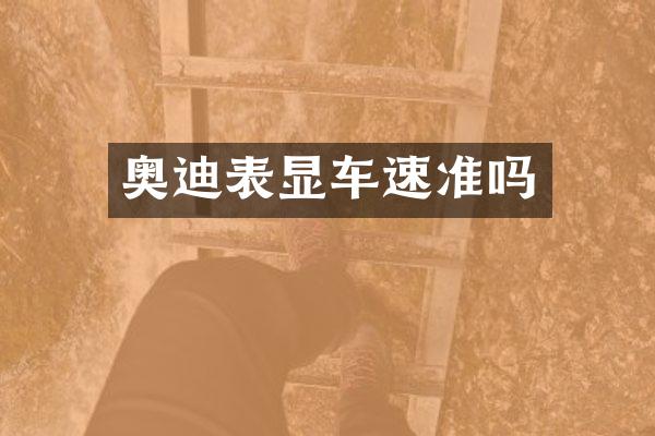 奥迪表显车速准吗