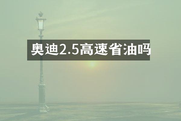 奥迪2.5高速省油吗