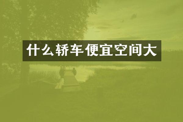 什么轿车便宜空间大