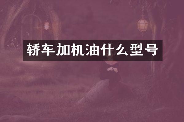 轿车加机油什么型号