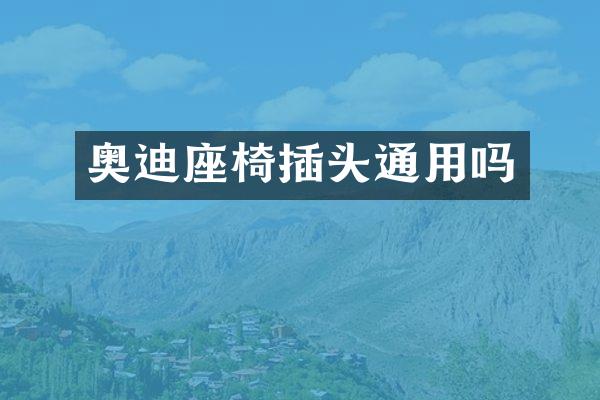 奥迪座椅插头通用吗