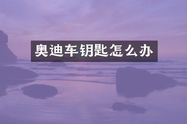 奥迪车钥匙怎么办