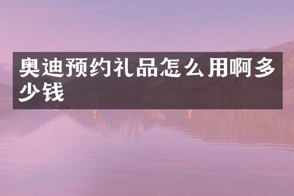 奥迪预约礼品怎么用啊多少钱