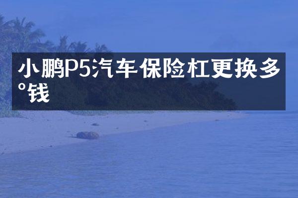 小鹏P5汽车保险杠更换多少钱