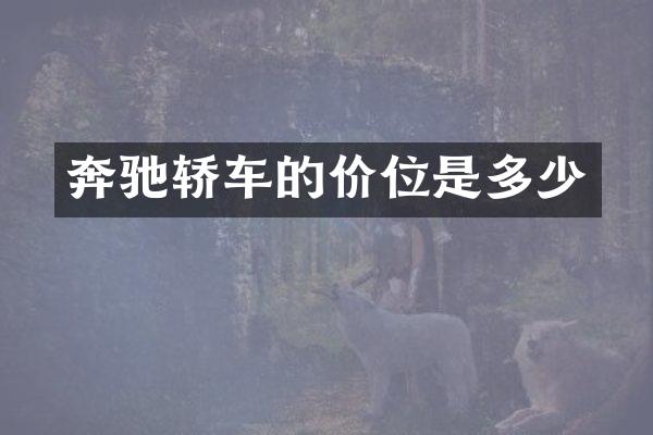 奔驰轿车的价位是多少