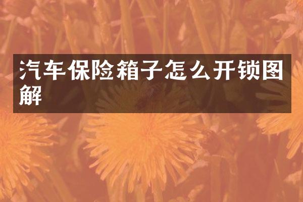 汽车保险箱子怎么开锁图解
