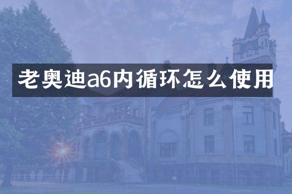 老奥迪a6内循环怎么使用