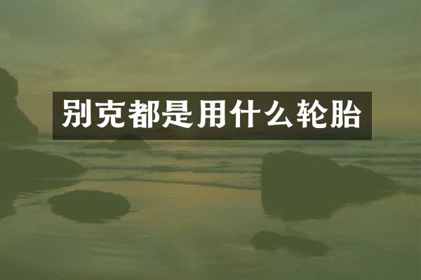 别克都是用什么轮胎