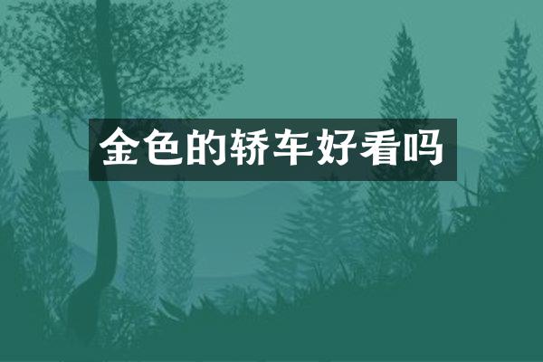 金色的轿车好看吗