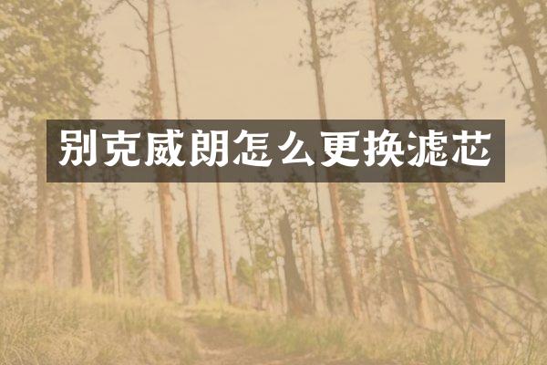 别克威朗怎么更换滤芯