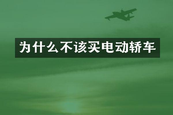 为什么不该买电动轿车