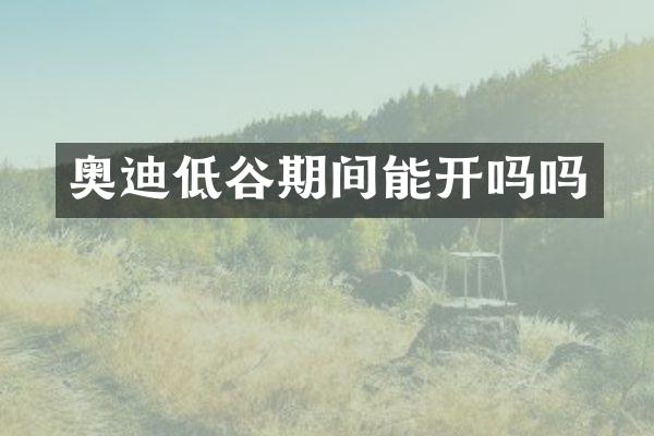 奥迪低谷期间能开吗吗