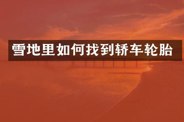 雪地里如何找到轿车轮胎
