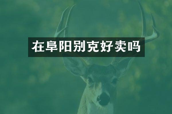 在阜阳别克好卖吗