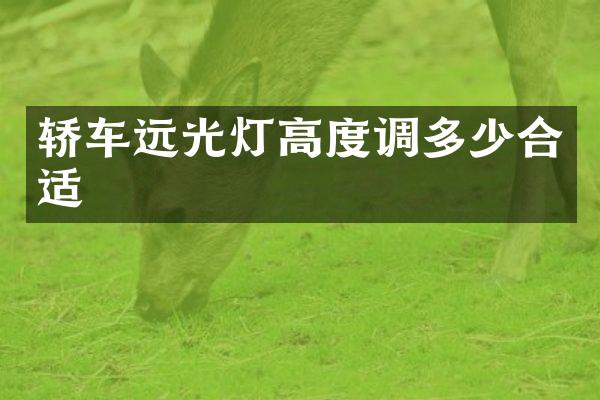 轿车远光灯高度调多少合适
