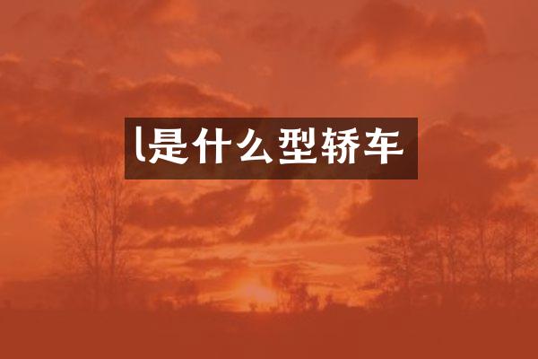 l是什么型轿车