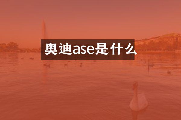 奥迪ase是什么