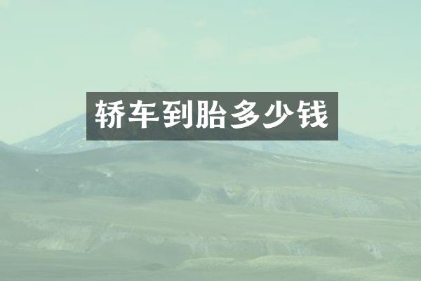 轿车到胎多少钱
