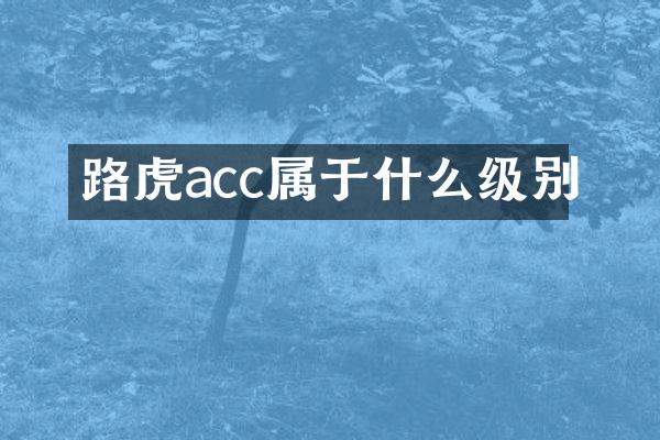 路虎acc属于什么级别