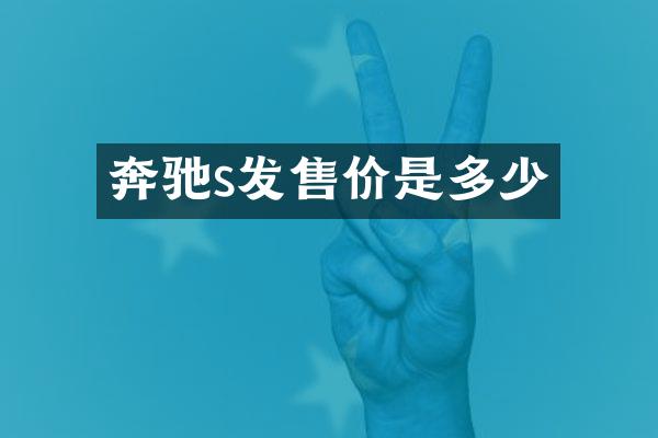 奔驰s发售价是多少