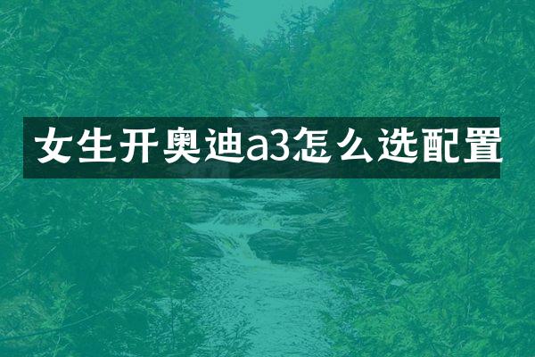 女生开奥迪a3怎么选配置