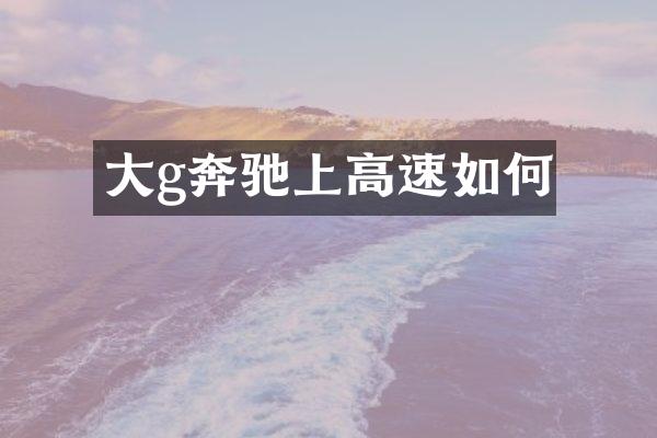 大g奔驰上高速如何