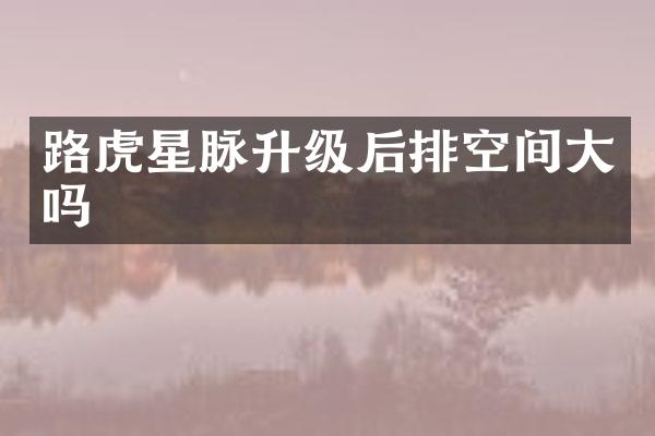 路虎星脉升级后排空间大吗