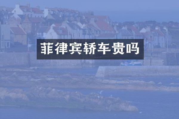 菲律宾轿车贵吗