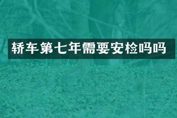 轿车第七年需要安检吗吗