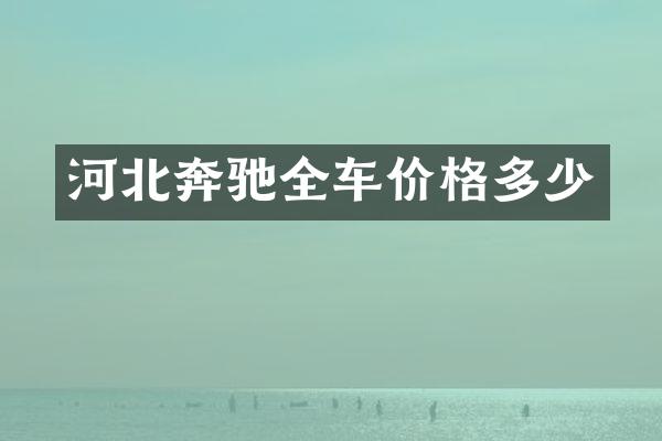 河北奔驰全车价格多少