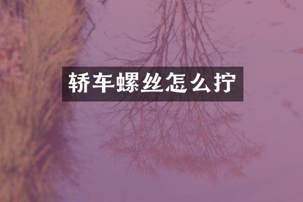 轿车螺丝怎么拧