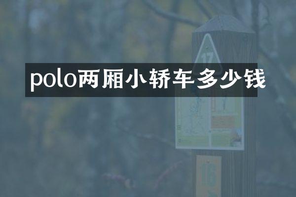 polo两厢小轿车多少钱
