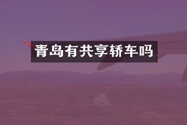 青岛有共享轿车吗