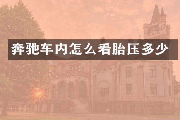 奔驰车内怎么看胎压多少