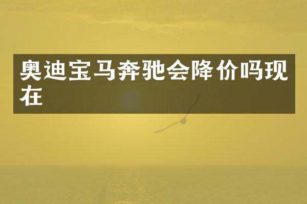 奥迪宝马奔驰会降价吗现在
