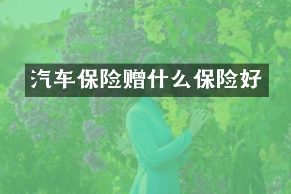 汽车保险赠什么保险好