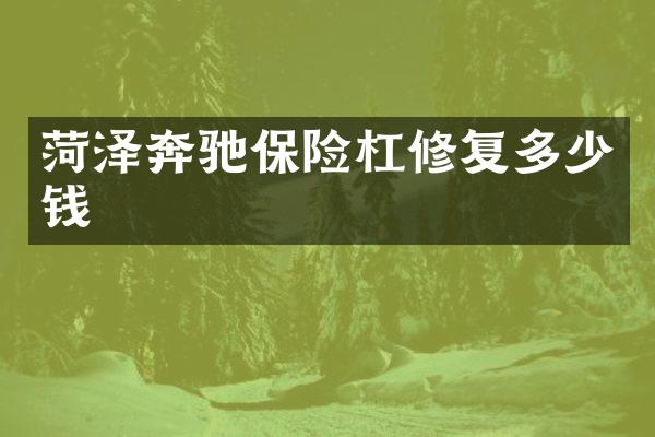 菏泽奔驰保险杠修复多少钱